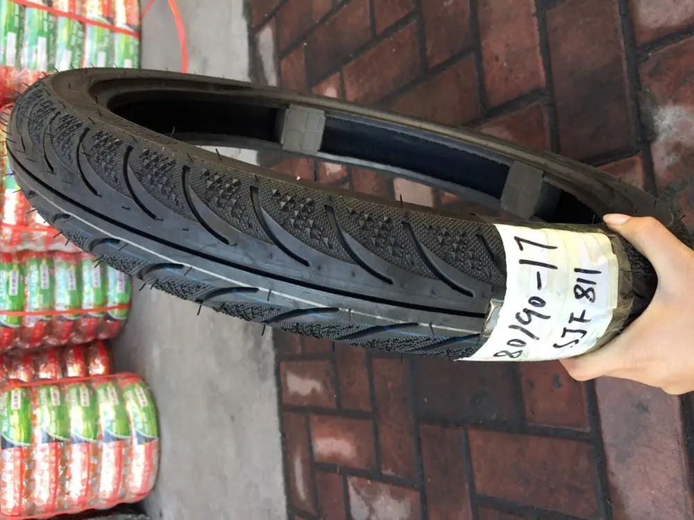 Высококачественная мотоциклетная шина DONGYING RUISHENG 80/90-14 с высокой степенью натурального каучука