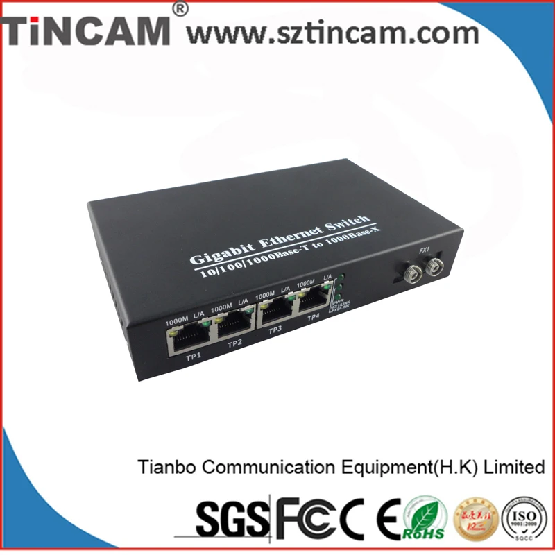Фабрики китая 4 портов волоконно-переключатель 2 Порт 1000BASE-Fx SFP + 10/100/1000BASE-Tx