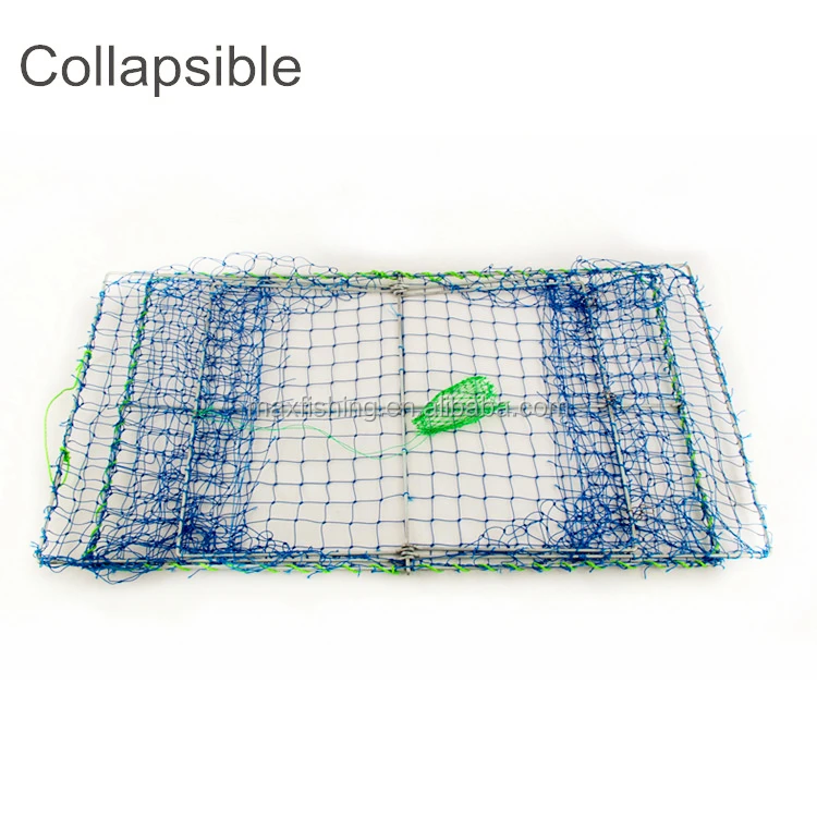 Folding fishing stainless steel wire crab trap