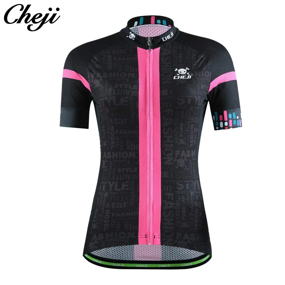 Cheji ткани coolmax женщины велосипед с коротким рукавом Джерси Нестандартная велосипедов, одежда оптом
