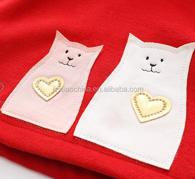 Formapolyesterojacquardaby Girls Party Dress Sleeveless Dress Children Frocks Woolen Caps Designs Baby Mihomeem Service Red Mini