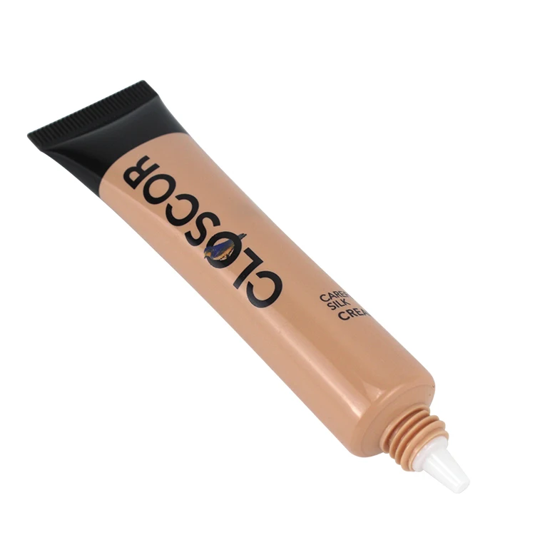 Gold PE 5ml Cosmetics Oncealer 3oz 10ml Packaging Long Nozzle Eye Cream Plastic Makeup Tube With Twist Cap