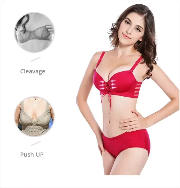 Wholesale Sexy Lingeries one piece bra cup Padded Wireless Candy women Underwear Extreme push up Bra