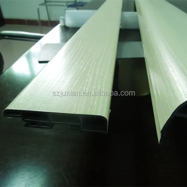 
pvc extrusion profile wood grain Wooden Finish PVC Window Door Profile 