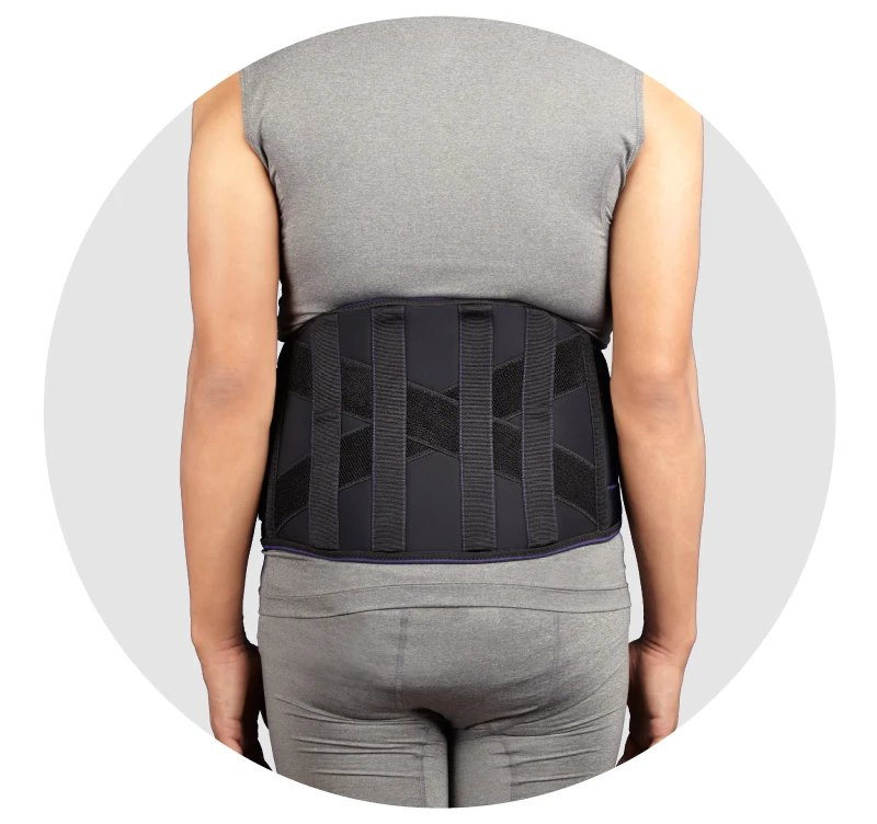 
Professional Convenient Brush Fabric Sport Support Black Posture Correction Lumbar Back Support 