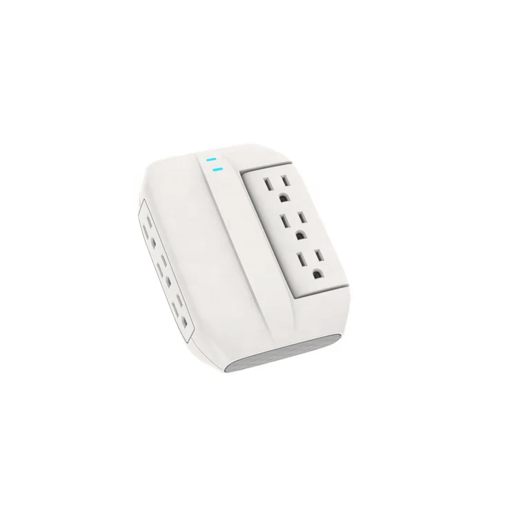 6 Outlet Swivel Mount Socket - Side Socket 6 Outlet Surge Protector Swivel Wall Power Strip