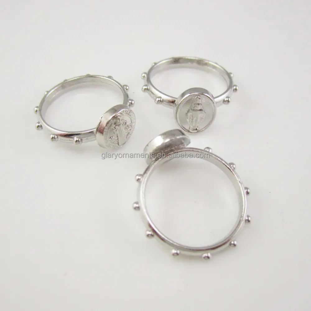 Assorted Sacramental Gift Divine Mercy Miraculous Medal Rosary Finger Ring