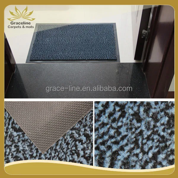 Polypropylene felt surface PVC backing doormat rug carpet