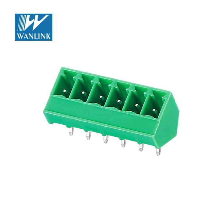 Клеммник шаг 3,5 мм/3,81 мм 45 градусов соединительные клеммы 15EDGLC-3.5/3,81