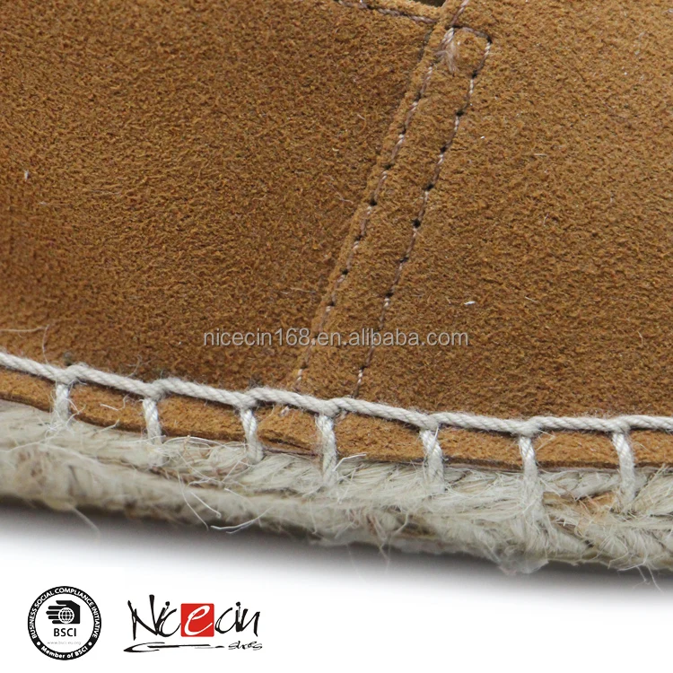 Wholesale High Quality Jute Sole Men Espadrilles Shoes  Flats Womens Espadrille