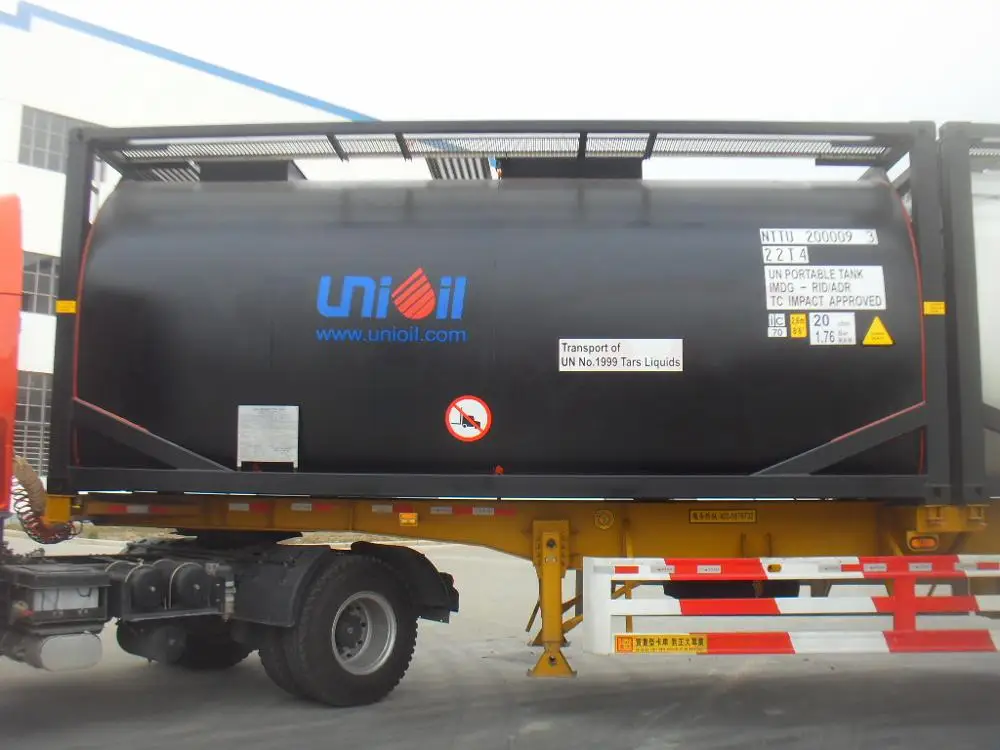 Vertical stainless steel bitumen 20 foot container for sale