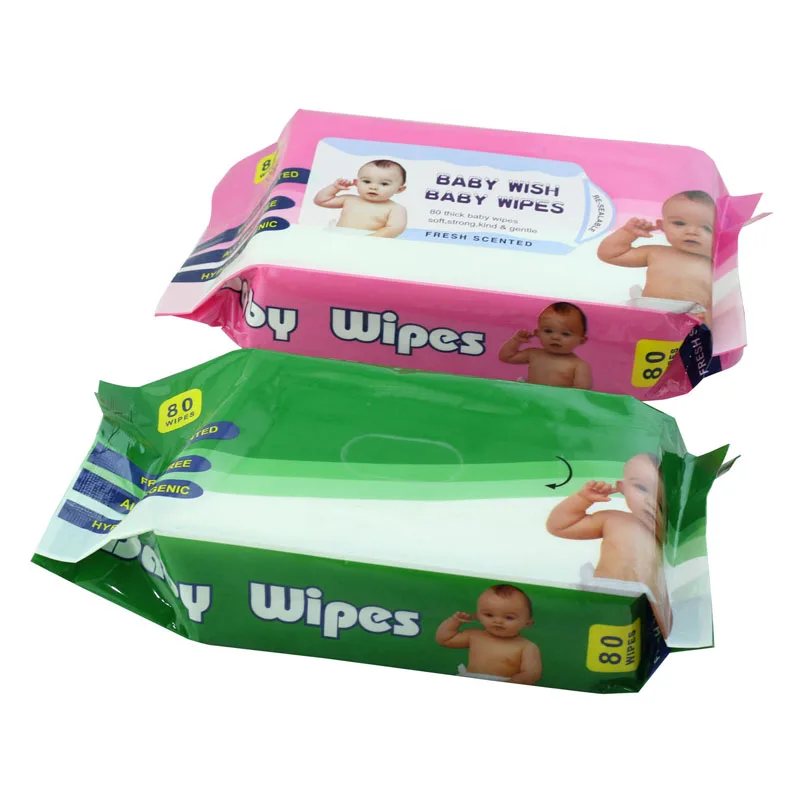 2022 Baby Wet wipes Spunlace Fabric Cheap Baby tissue  Non-Alcoholic Cleaning Wet tissue ,Flushable tissue wet wipes