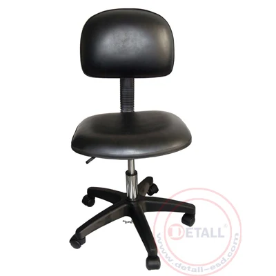 Detall- Adjustable esd cleanroom Movable Dental pu laboratory lab anti static swivel lift Industrial Chair with wheels