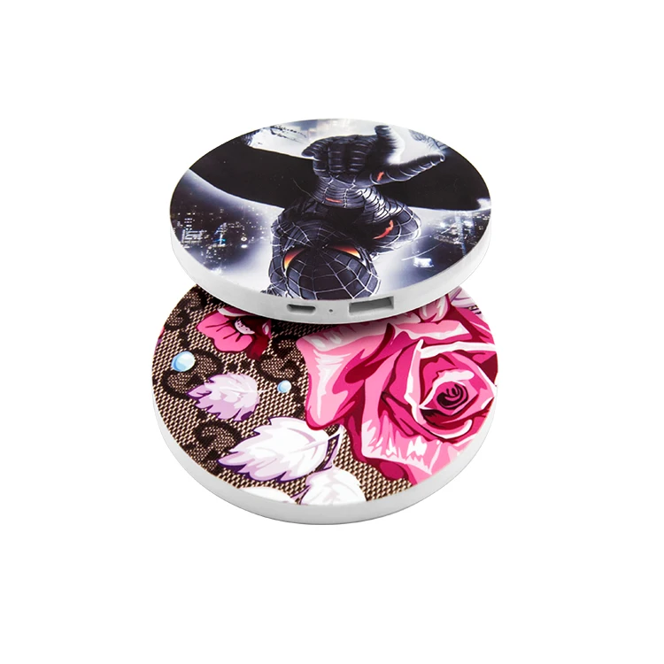 
OEM Custom Cell Phone Charger Mirror Cartoon Qi Fast Wireless Charger 