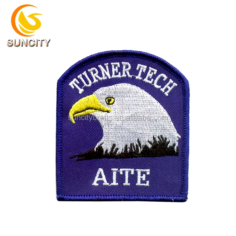 Free Sample Custom Logo School Patch Tech Health Academy Embroidery Patch With For Uniform