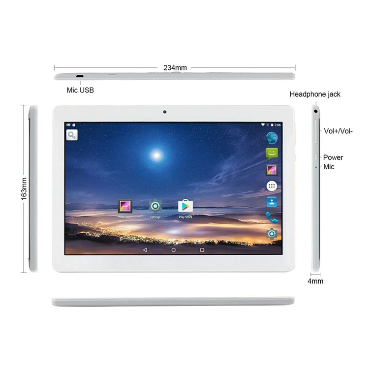 Планшет heap 10 дюймов android планшеты 101 oem планшет 3g dual sim 2 + 16 Гб без камеры
