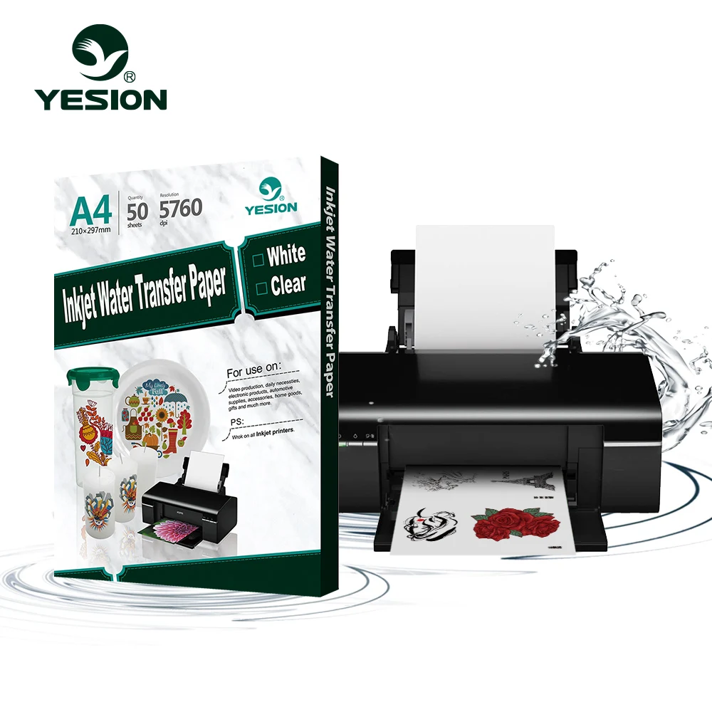 A4 Size  Inkjet Clear Water Transfer  Paper