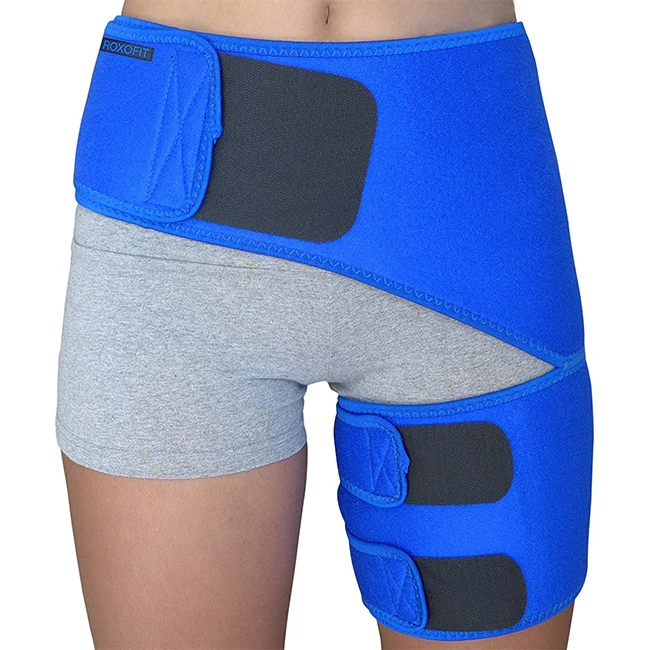 2020 adjustable thigh brace compression wrap groin hip support
