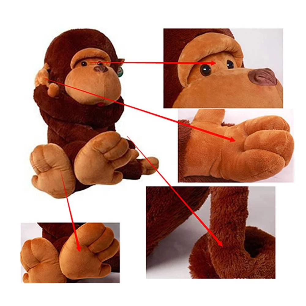 Cartoon Big Mouth Long Arm Plush Monkey Soft Stuffed Animals Toys