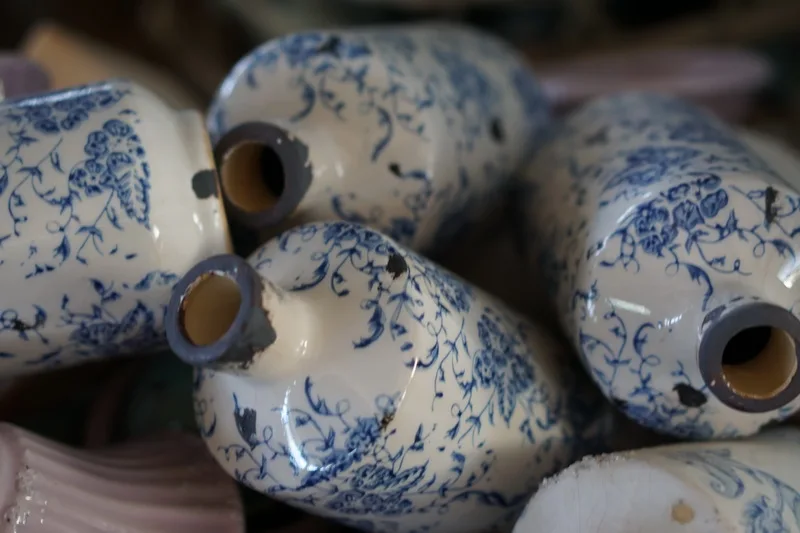 MX68 blue and white antique small ceramic vase home decor / 2018 shabby chic ceramics