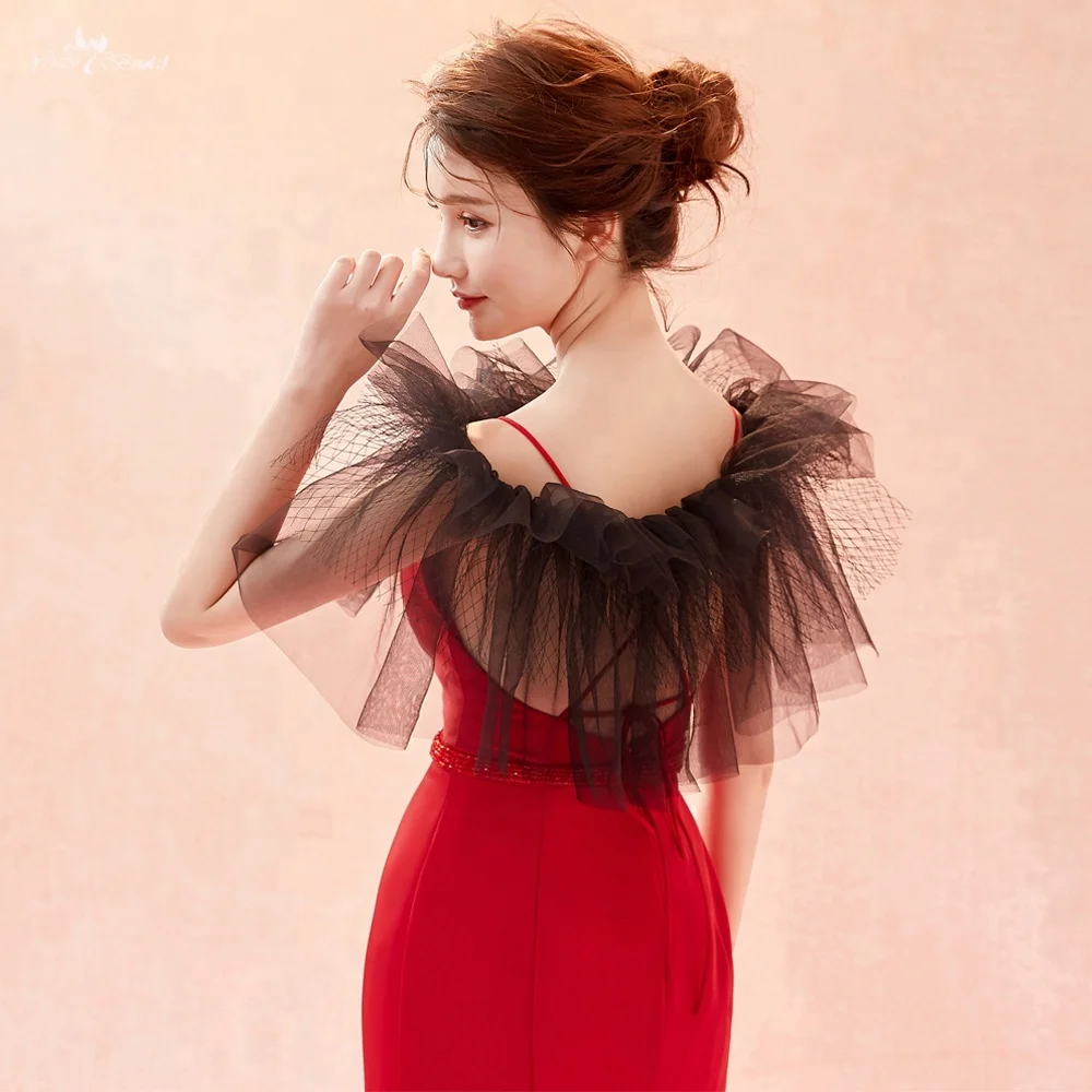 LZP274 реальные фотографии черного цвета, Свадебный Болеро с открытыми плечами, иллюзионная Свадебная шаль