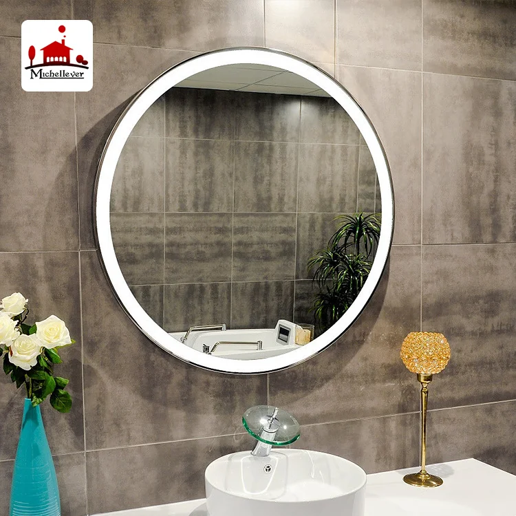 
ip66 rating certified lighted led mirror wall mounted light around mirror led backlit round mirror 