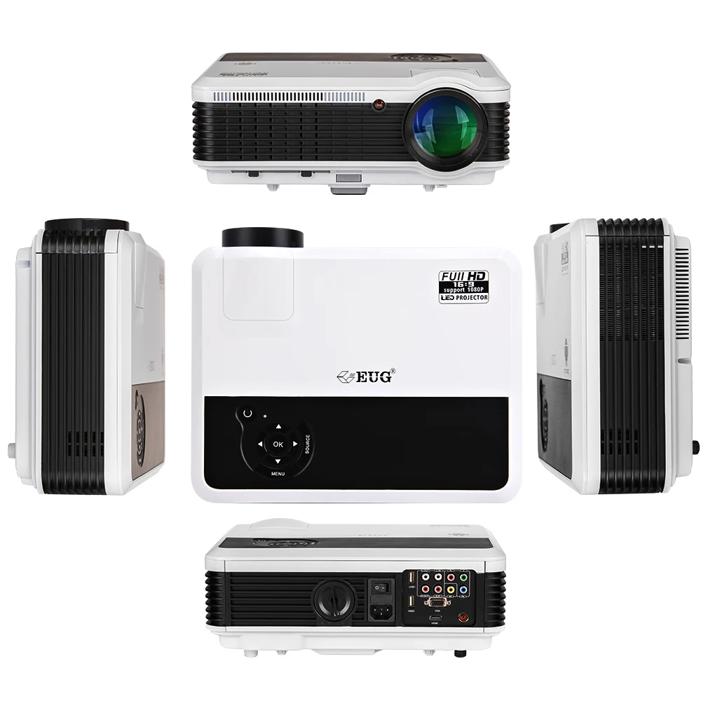 Горячая Распродажа в США EUG X88 + Full HD светодиодный ЖК Портативный проектор для домашнего кинотеатра