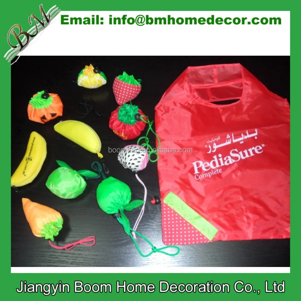 Apple + Lemon + Carrot + Strawberry + Tomato + Orange Folding Fruit Shape Reusable Shopping Bags