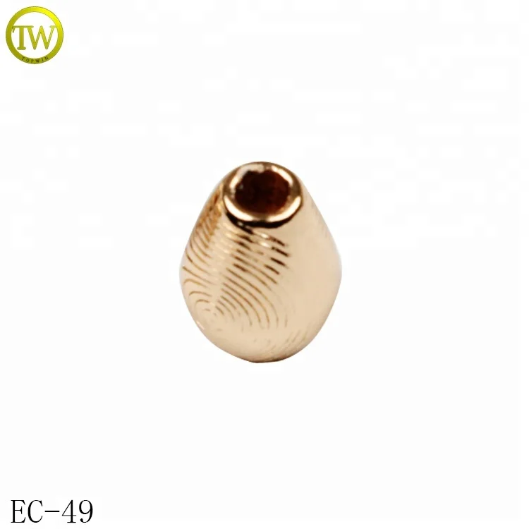 Zinc alloy silver metal cord spring toggle stopper for swimwear