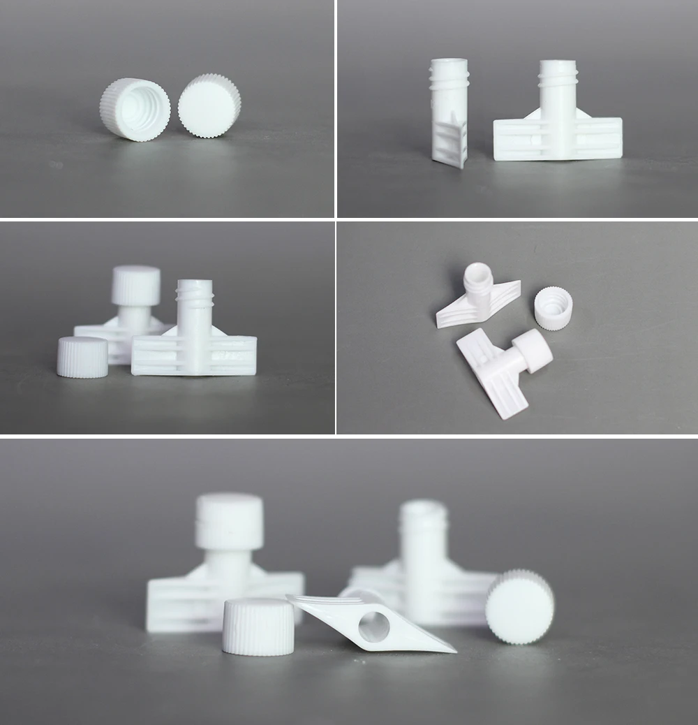 Mini shampoo body wash lotion spout caps and closures for doypack stand-up pouch