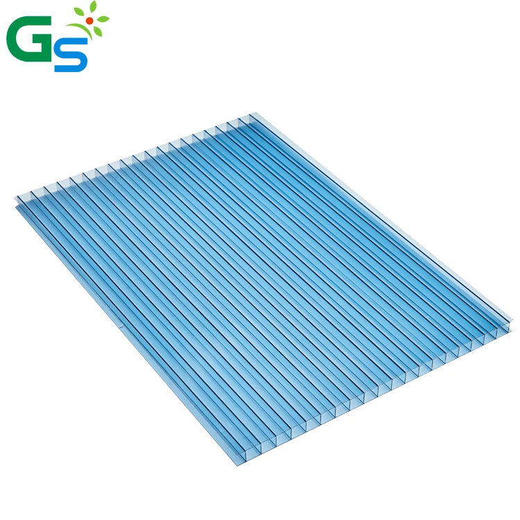Clear Blue Green Color Polycarbonate Hollow Sheet