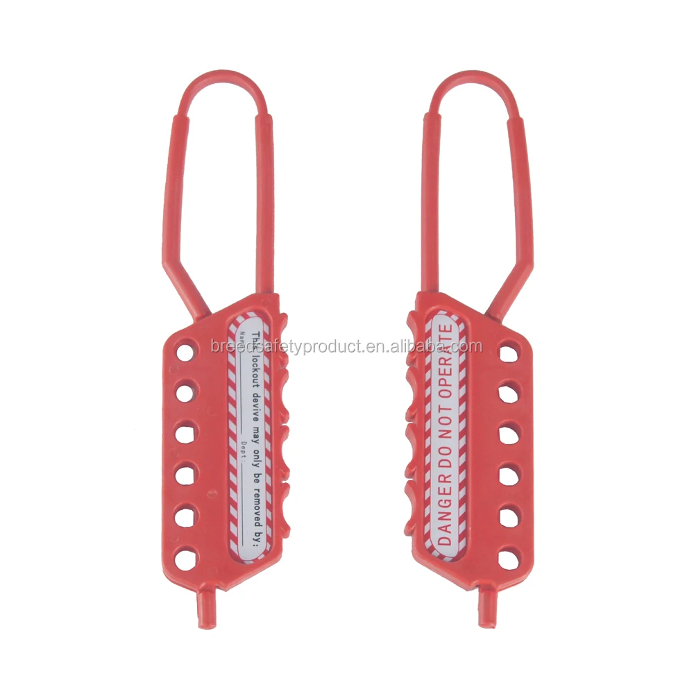 BREED Plastic Hasp Nylon Lockout Hasp 6 Padlock Capacity