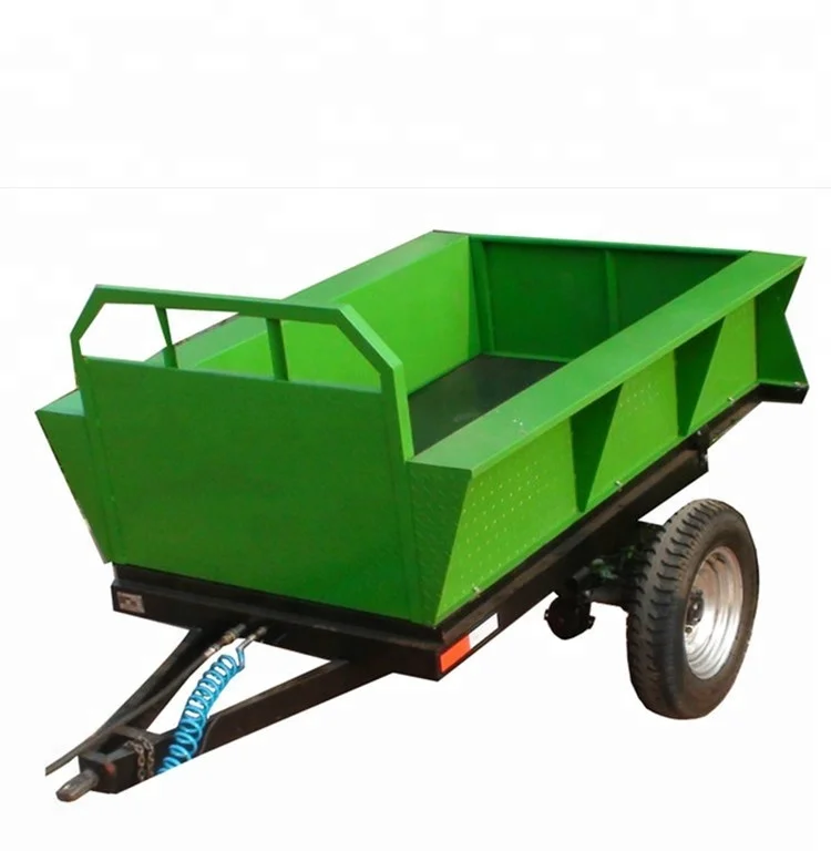 Factory direct price 2 ton to 4 ton single axle mini small farm tractor trailer for walking tractor and wheeled tractor