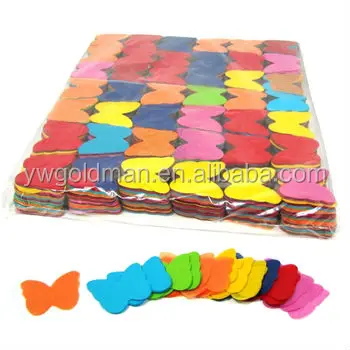 Салфетки в форме бабочки с конфетти