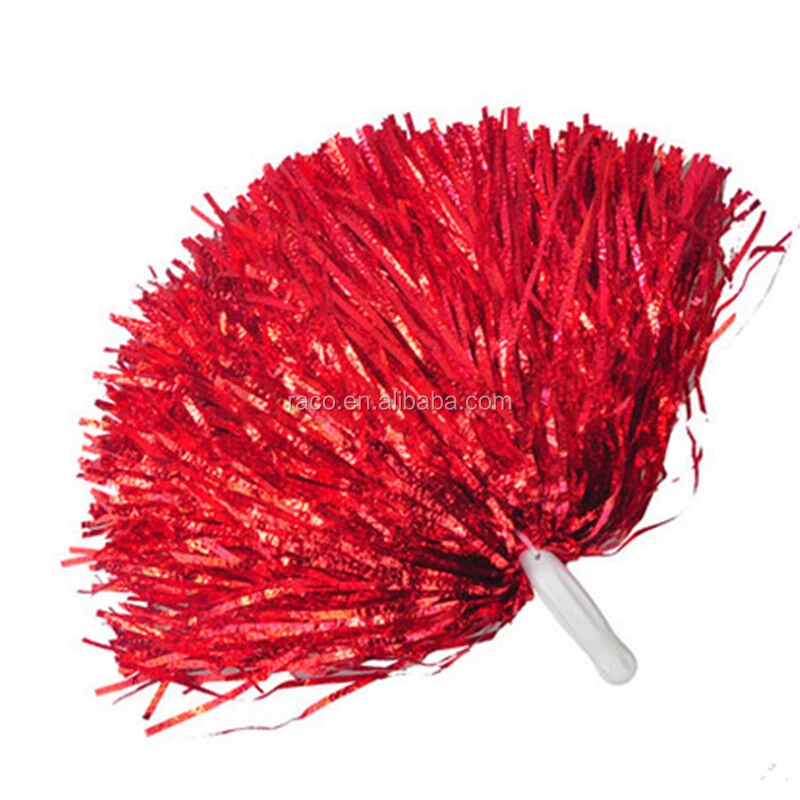 handle plastic pompons fringes for squad cheerleaders