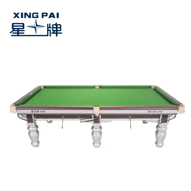 Star steel cushion Superior Chinese pool table XW117-9A(silver) factory supplier with best table price