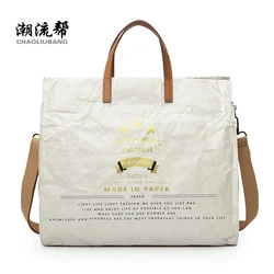 Popular high quality waterproof tyvek paper bag luxury woman handbag