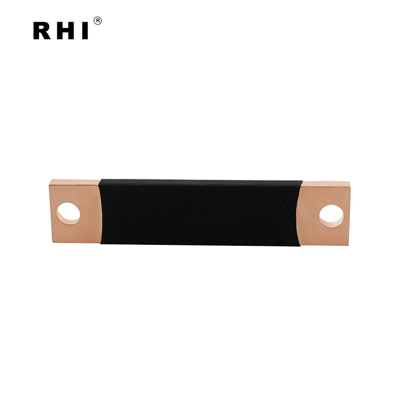 C11000 голая плоская медная батарея busbar с черной термоусадочной трубкой