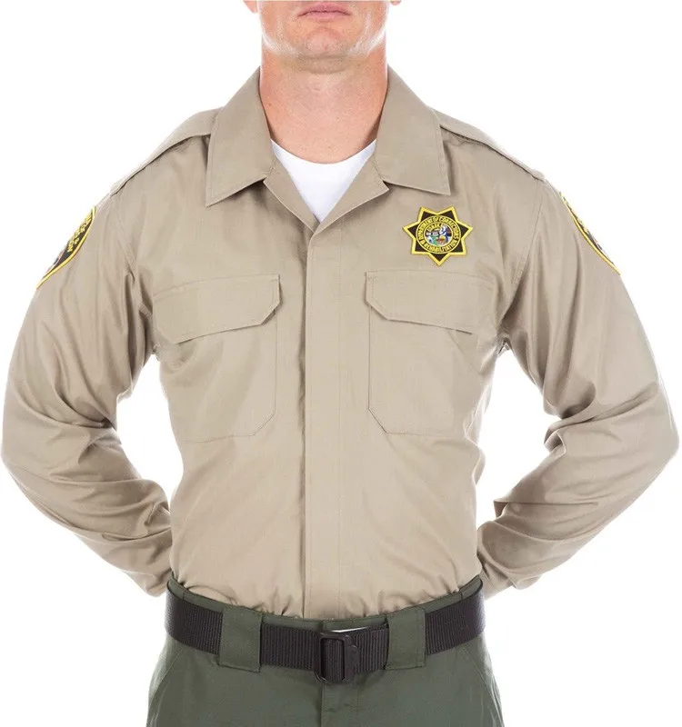 
custom long sleeve cotton security guard uniforms shirts in bulk 