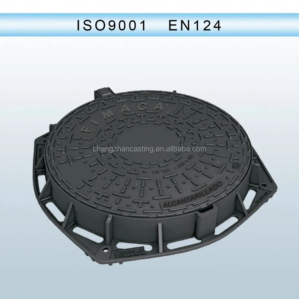 Casting manhole cover D400 600mm square manhole cover with ring