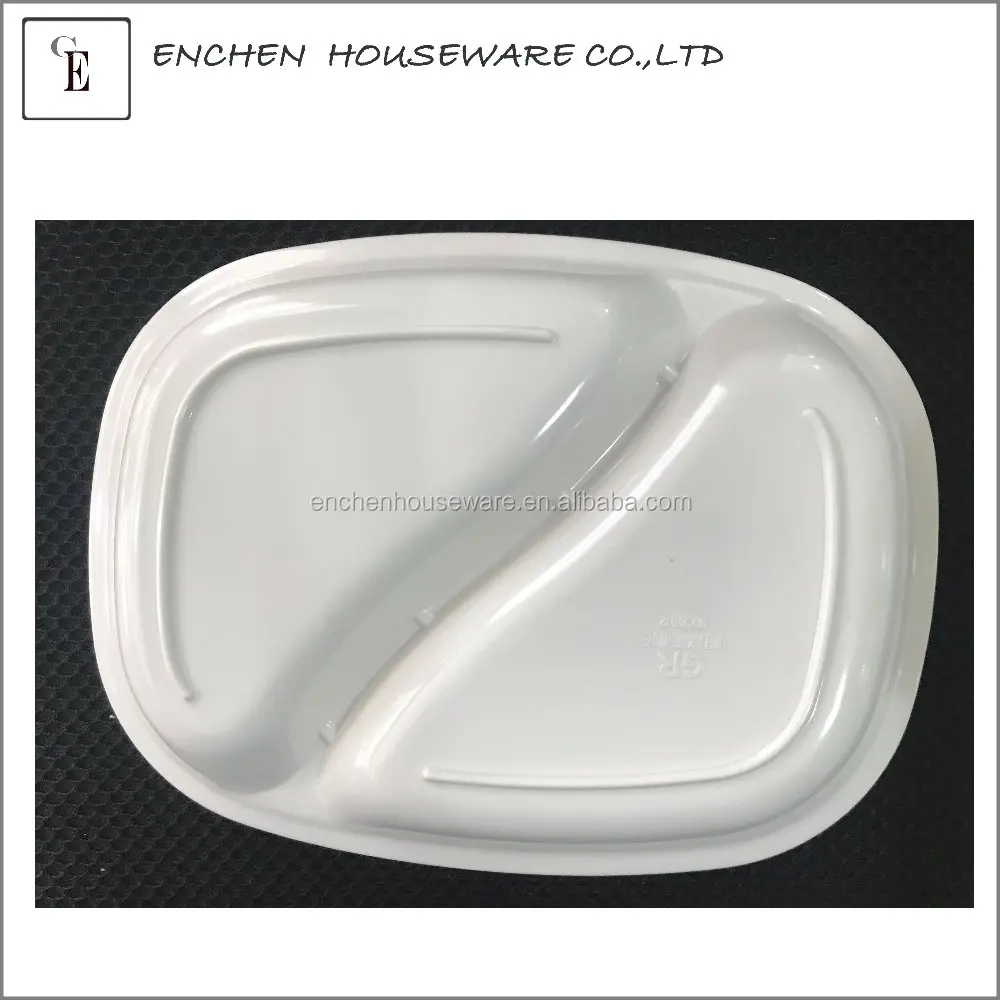 Divided Feeding Dish Melamine Divided Dinner Plate 2 Section Melamine  Tableware