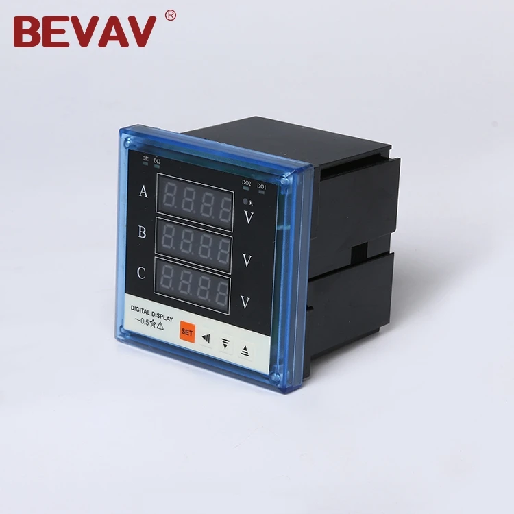 
96*96mm LED display multifunction digital panel meter 3-phase Voltamter,Voltage Meter with Rs485 