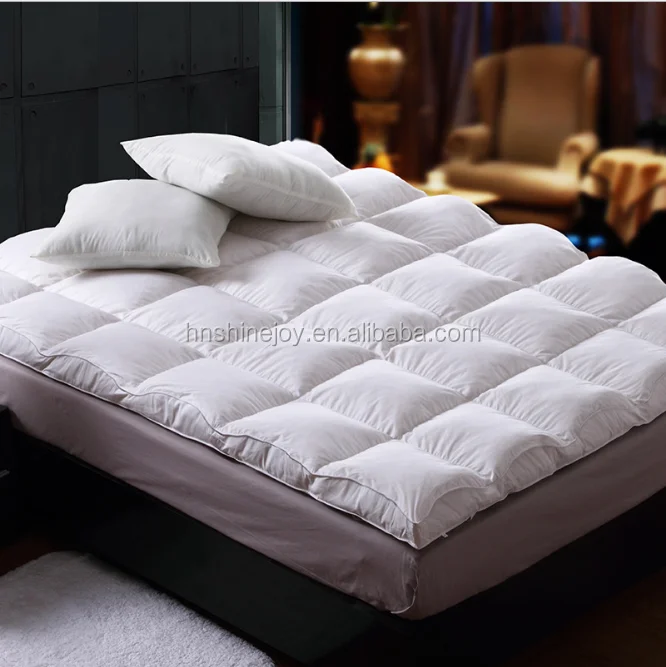 
high quality double size 100% goose down mattress topper bed mattress Feather Mattress 