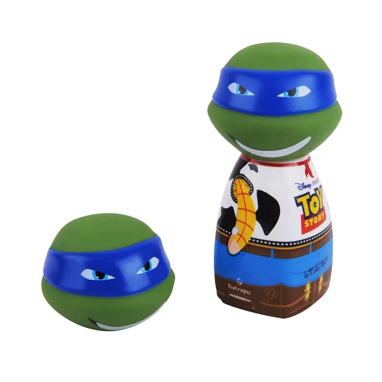 PVC cartoon toy spider man cup ninja turtles juice bottle top toy