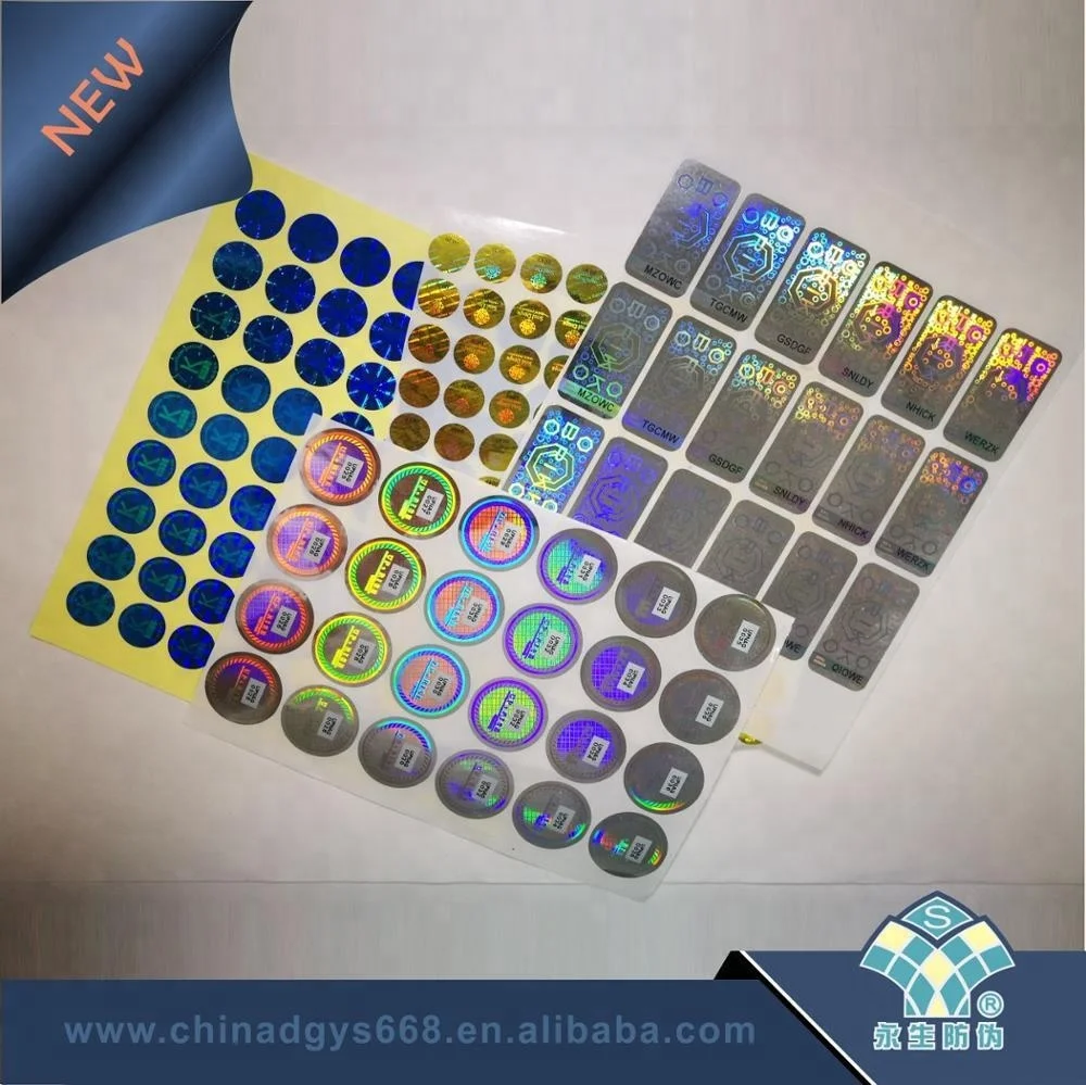 Custom-made security 3d hologram sticker label with shinny pattern