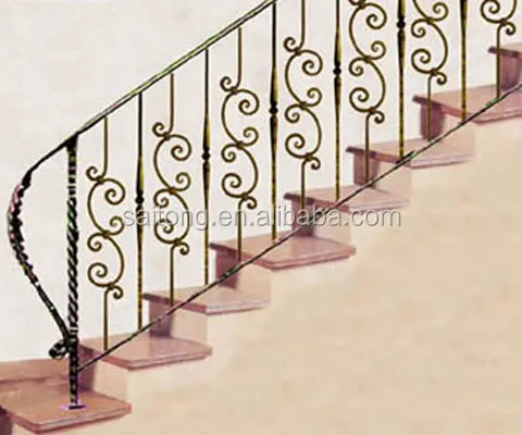 Exported Good Quality Decorative Wrought Scroll Iron Baluster