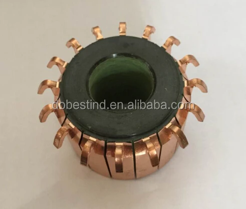 16 segments hook type commutator in DC motors