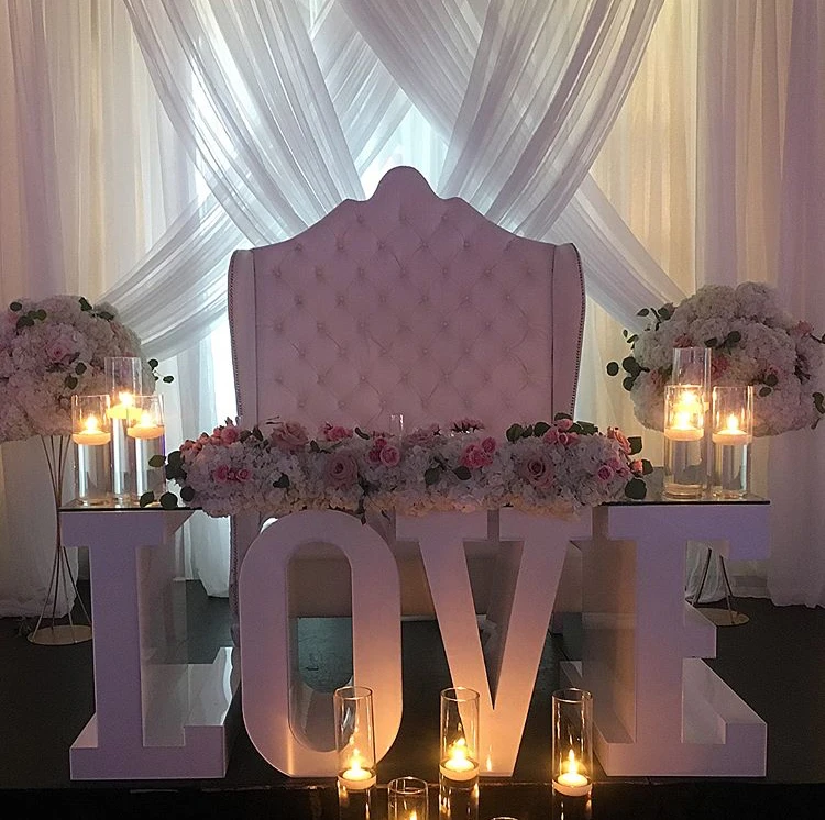 
Customized High Quality Durable Popular Decoration Love Letter Wedding Table 