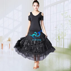 Standard Ballroom Dance Stage Competition Practice Ballroom Dance Costumes for Women Waltz Dance Tango Standard Tops & Skirt