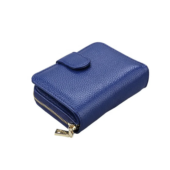 Women Hot Sell Top Layer Cowhide Wallet With Driving Licence Slots Short Zip Card Holder